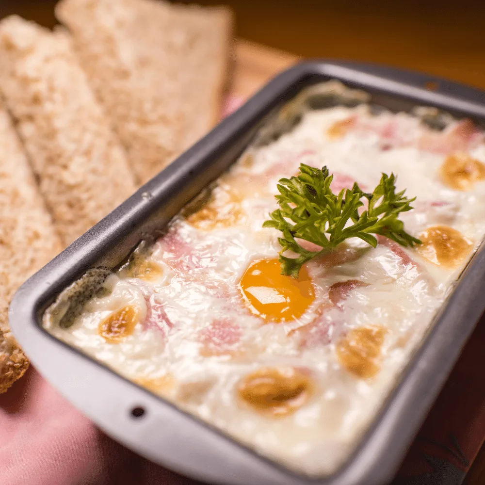 Baked Eggs and Bacon