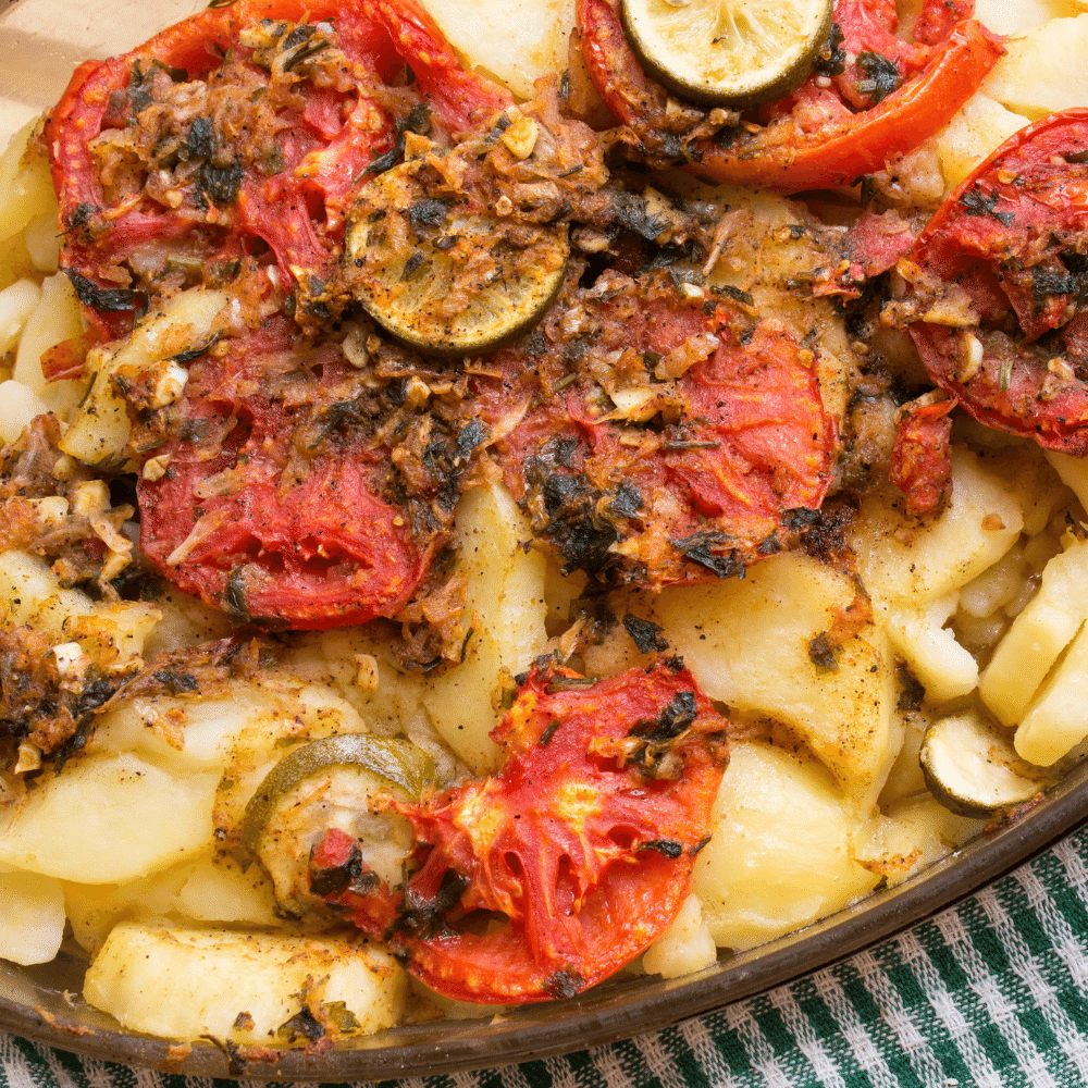 Potato Gratin With Tomato and Herbs