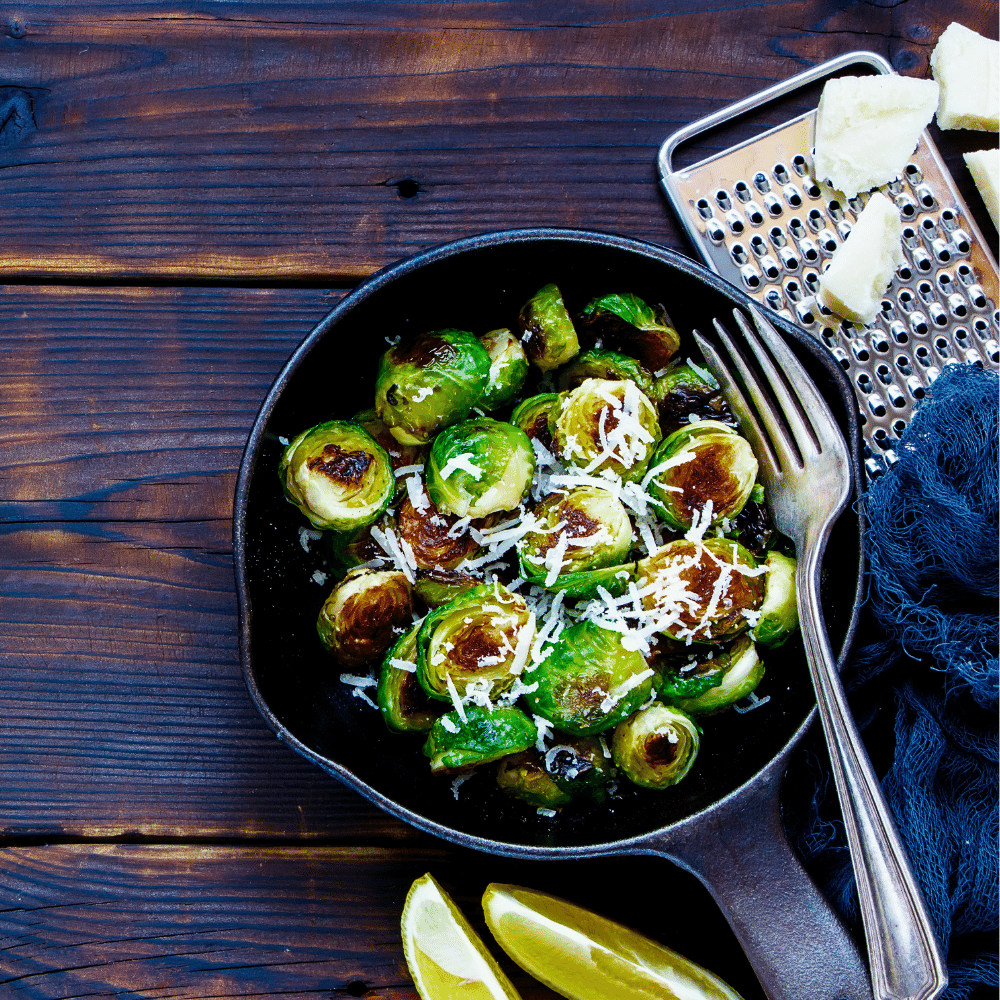 Roasted Brussels Sprouts with Bacon Bits