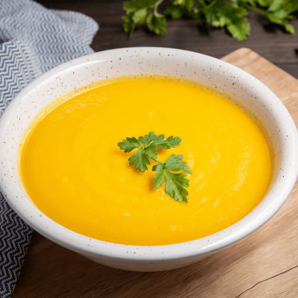 Spicy Carrot Soup with Cream Cheese