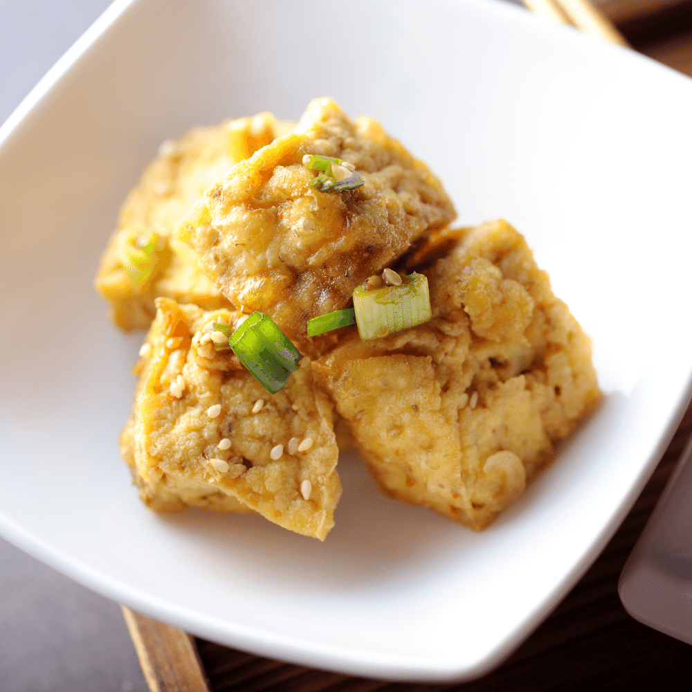 Pan-Fried Sesame Garlic Tofu