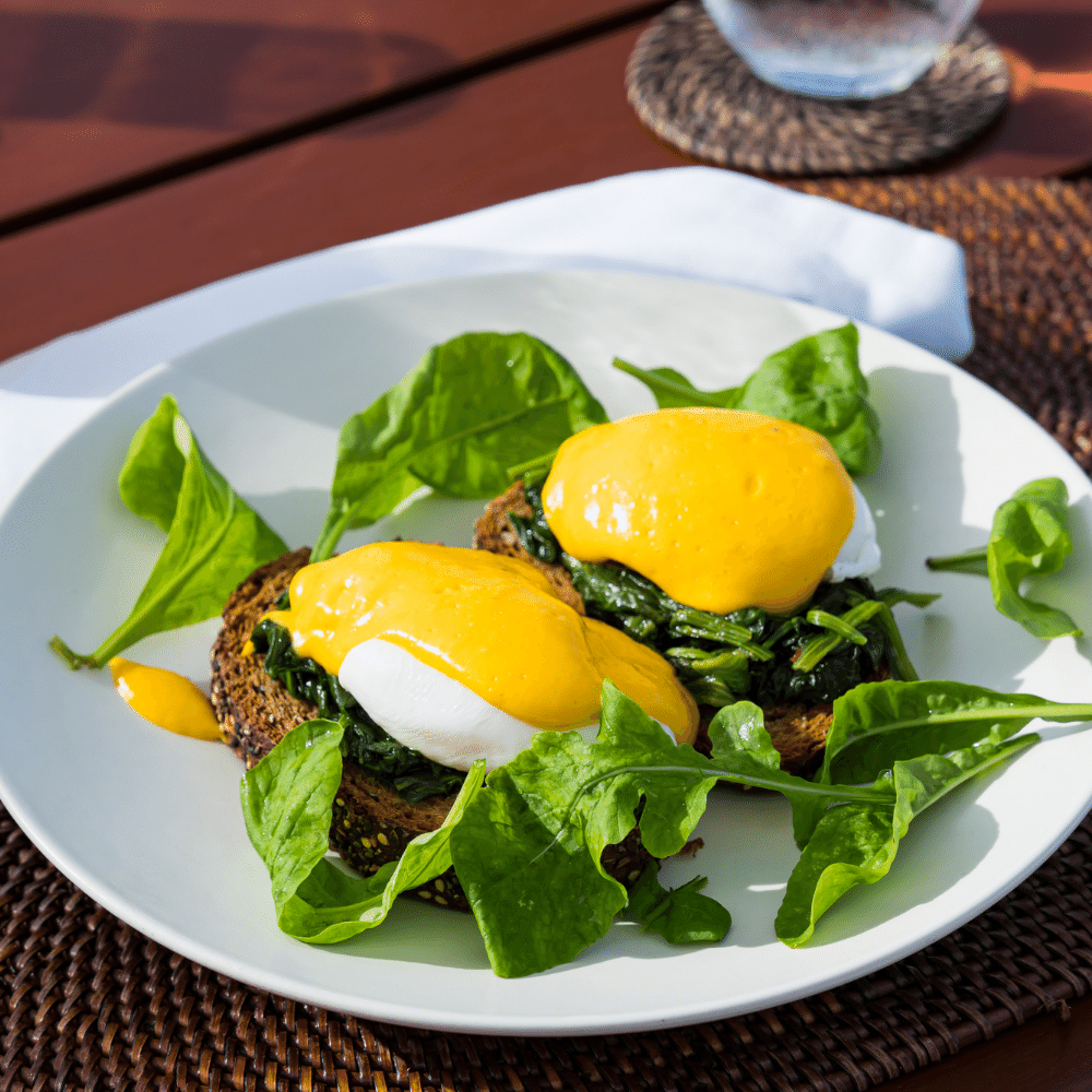 Spinach and eggs