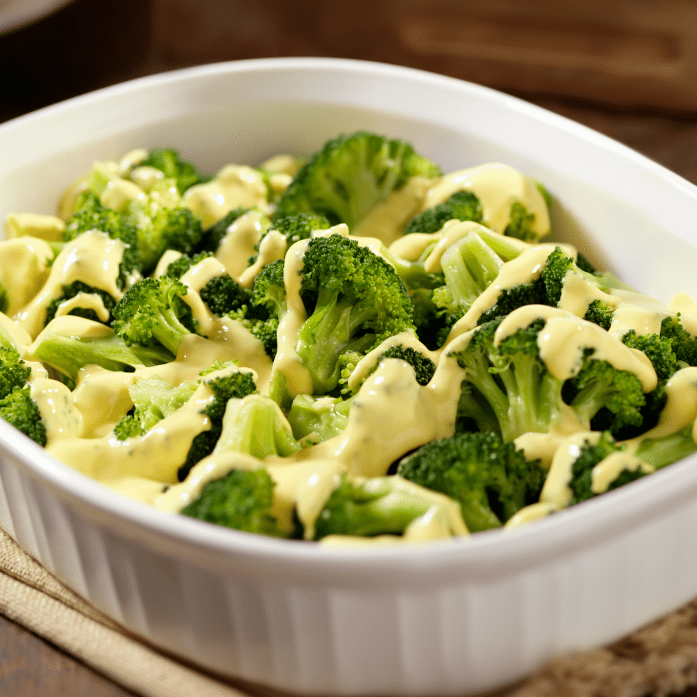 Steamed Broccoli with Butter Sauce