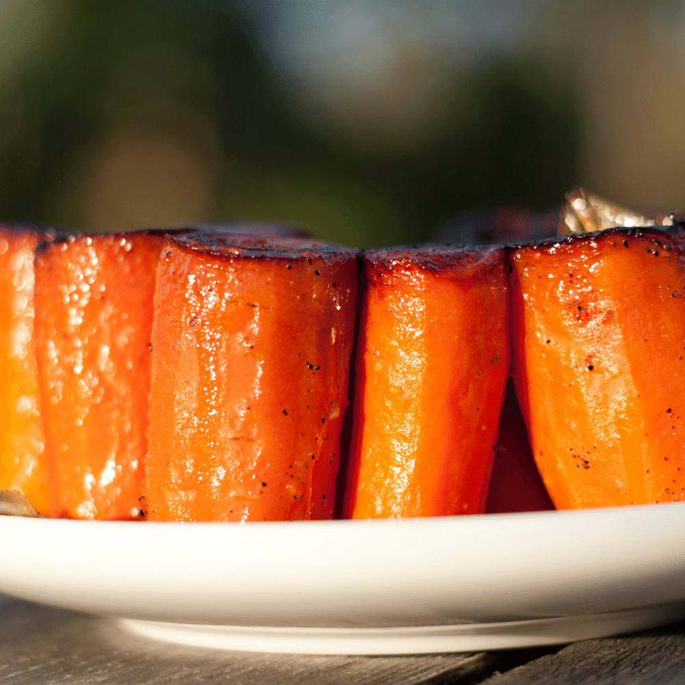 Steamed Carrots with Roasted Garlic Butter