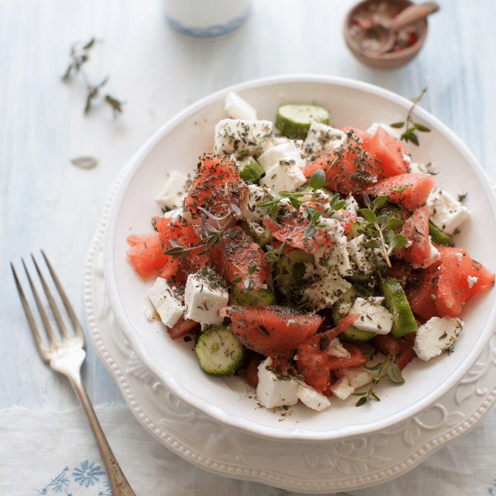 Watermelon-feta salad