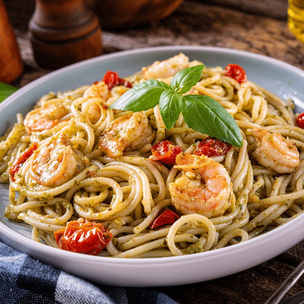 Why It's Important To Serve Sides With Pesto Shrimp