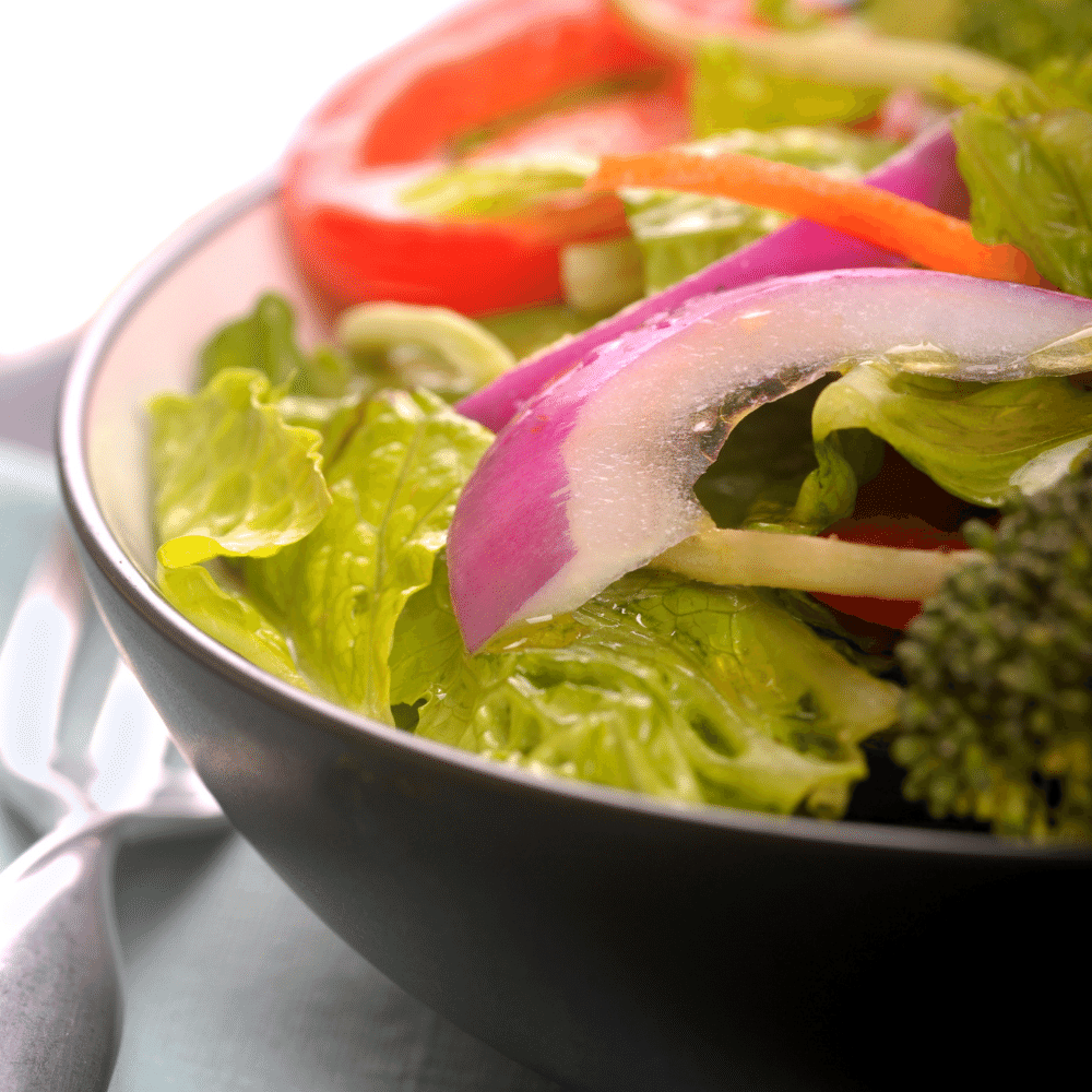 salad with a light vinaigrette