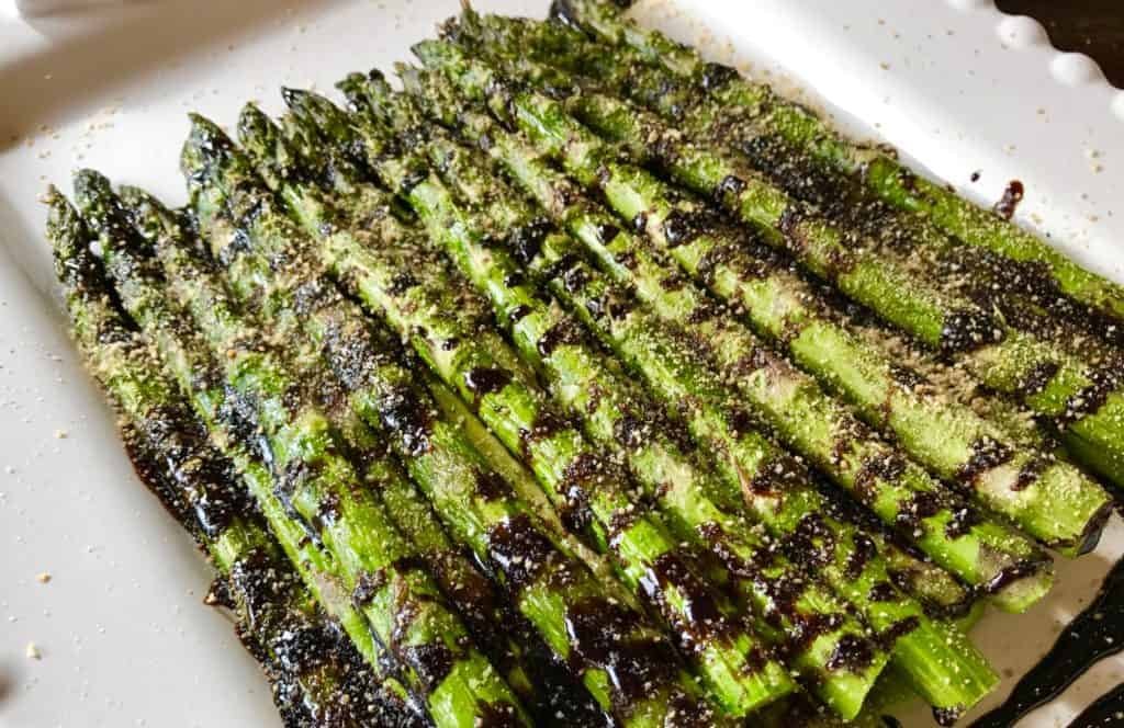 Balsamic-glazed asparagus