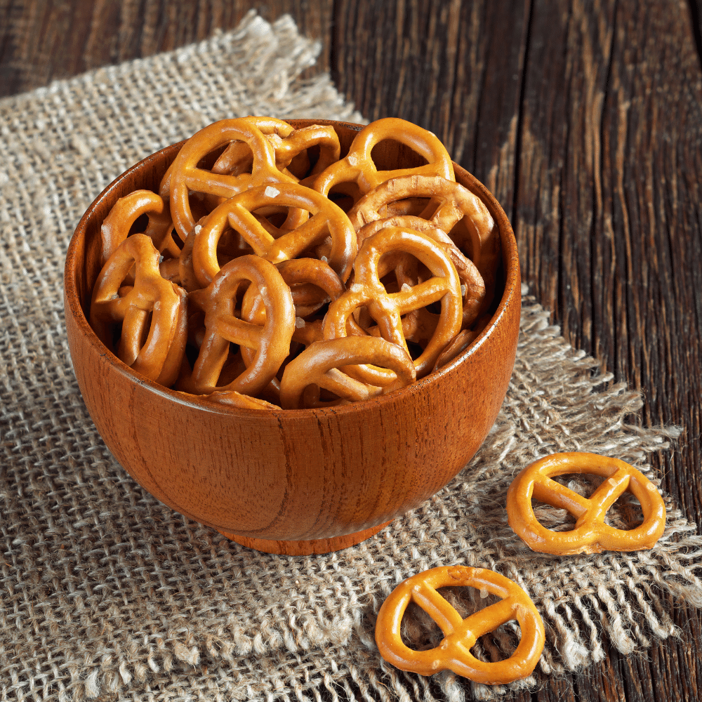 Crushed pretzels