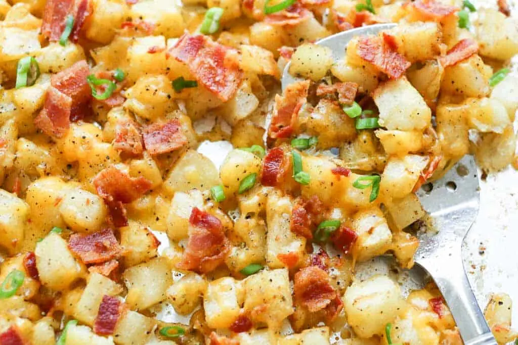 Roasted Potatoes with Cheese and Bacon