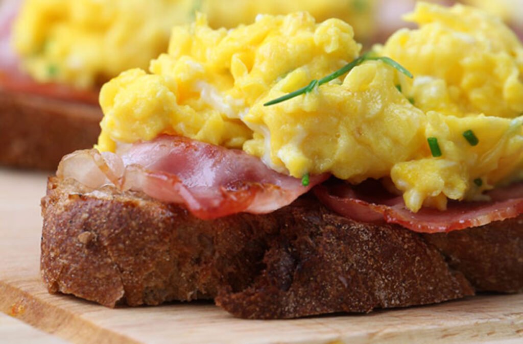 Egg Scramble with Cheese and Bacon