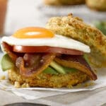 Cornbread-Biscuit Breakfast Sandwich