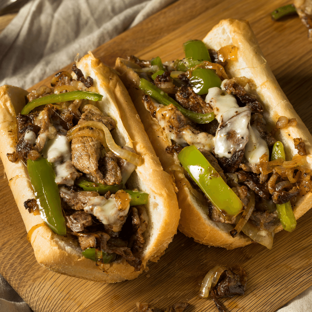 Philly Cheesesteak with onions