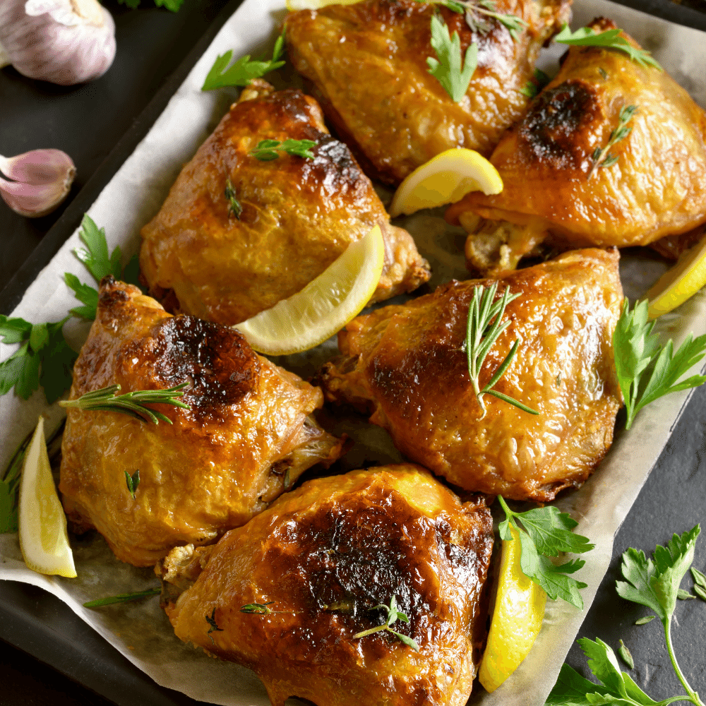 Thyme Roasted Chicken Thighs with Thyme
