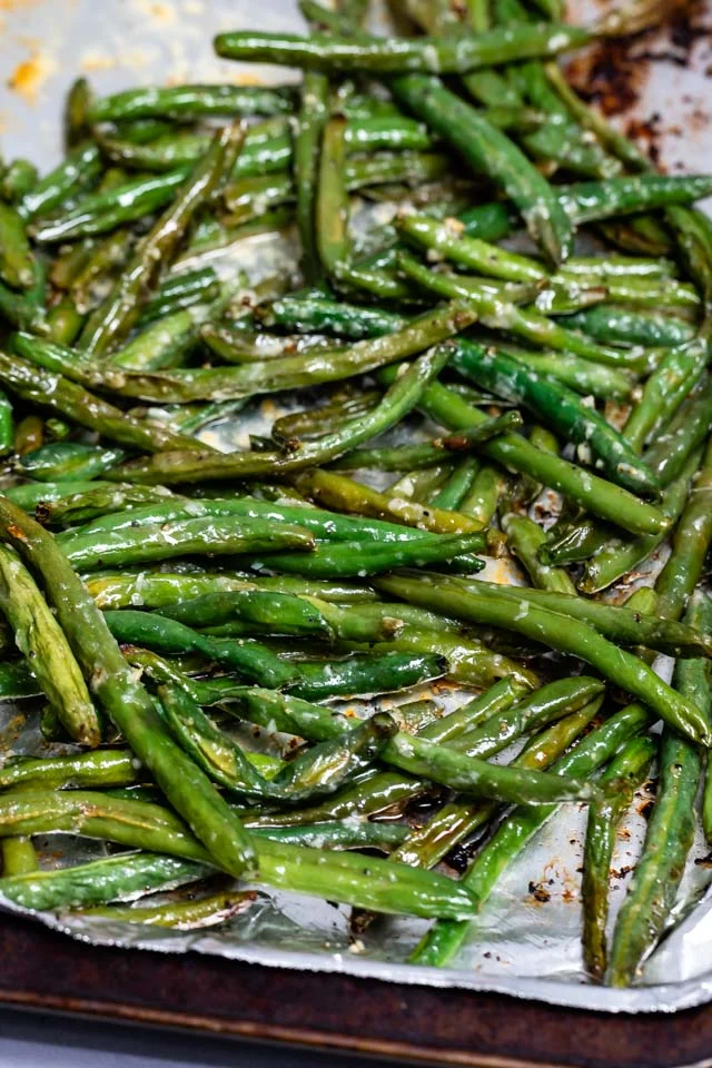 Green Beans Roasted in Olive Oil and Garlic