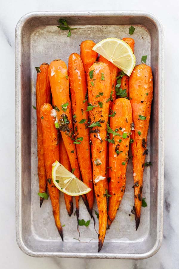 Roasted Carrots with Lemon-Parsley Butter