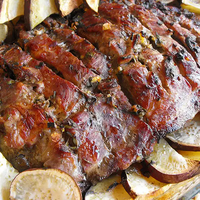 Roasted Spareribs with Sweet Potatoes