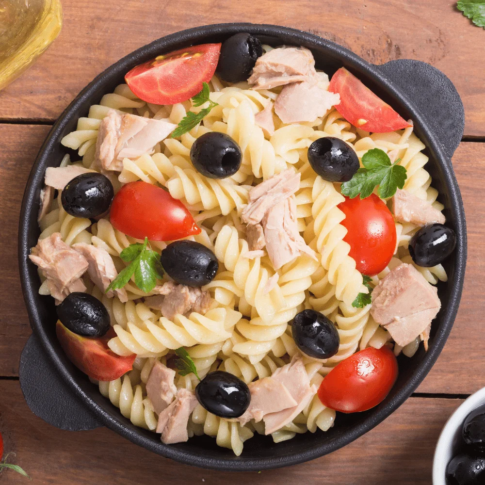 Tuna Pasta Salad with olives