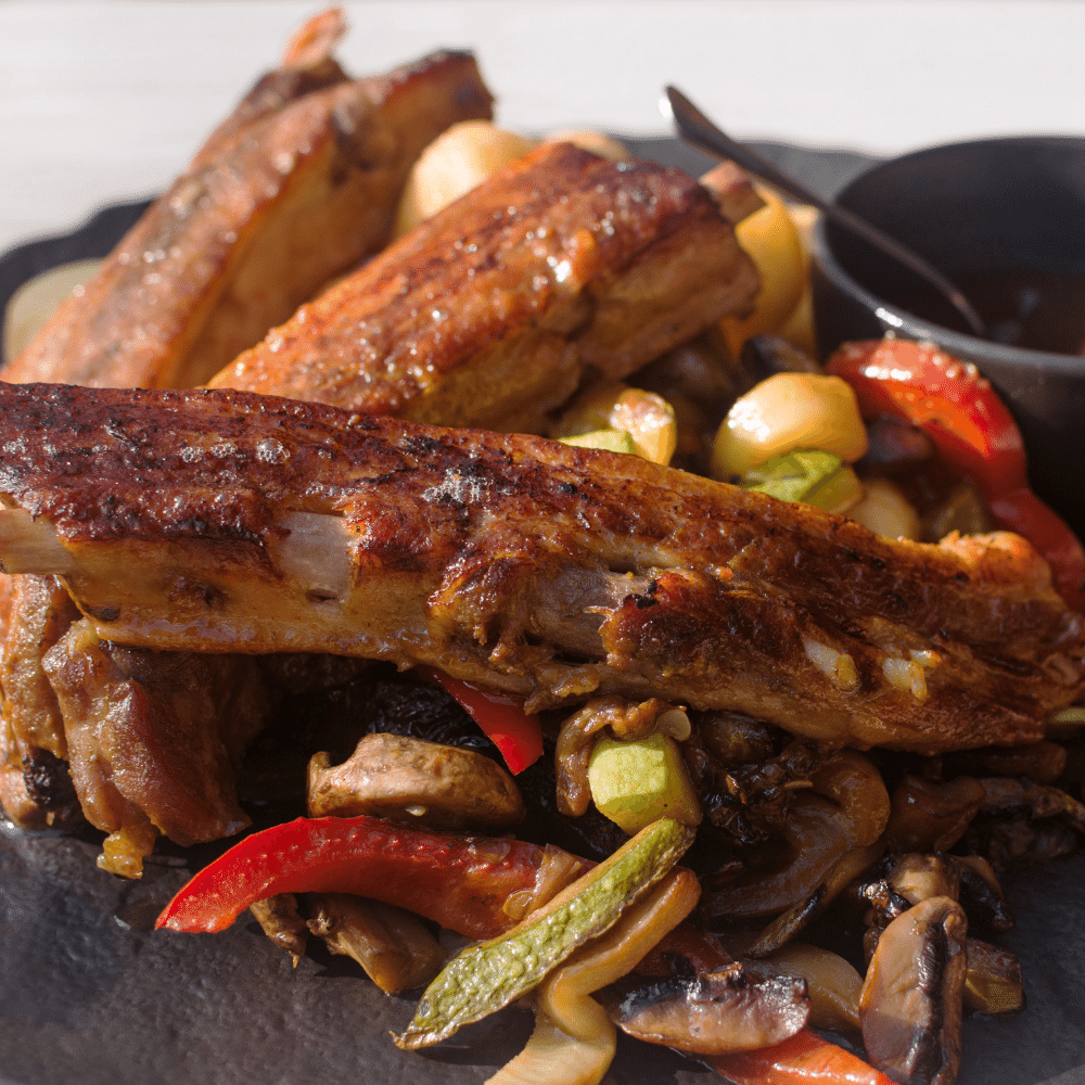 ribs with vegetables