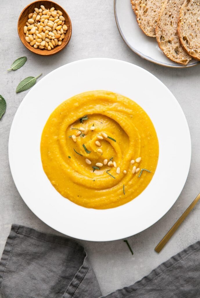 butternut squash and red lentil soup