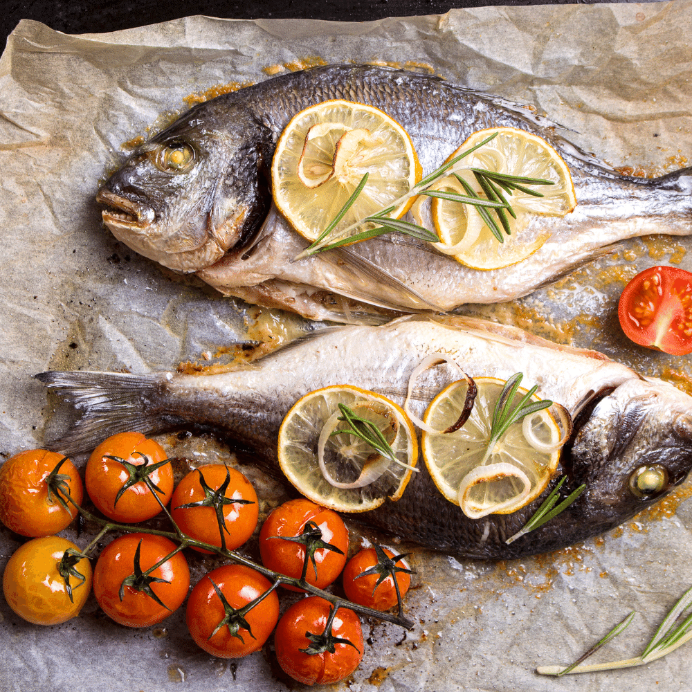 Baked Fish with tomatoes