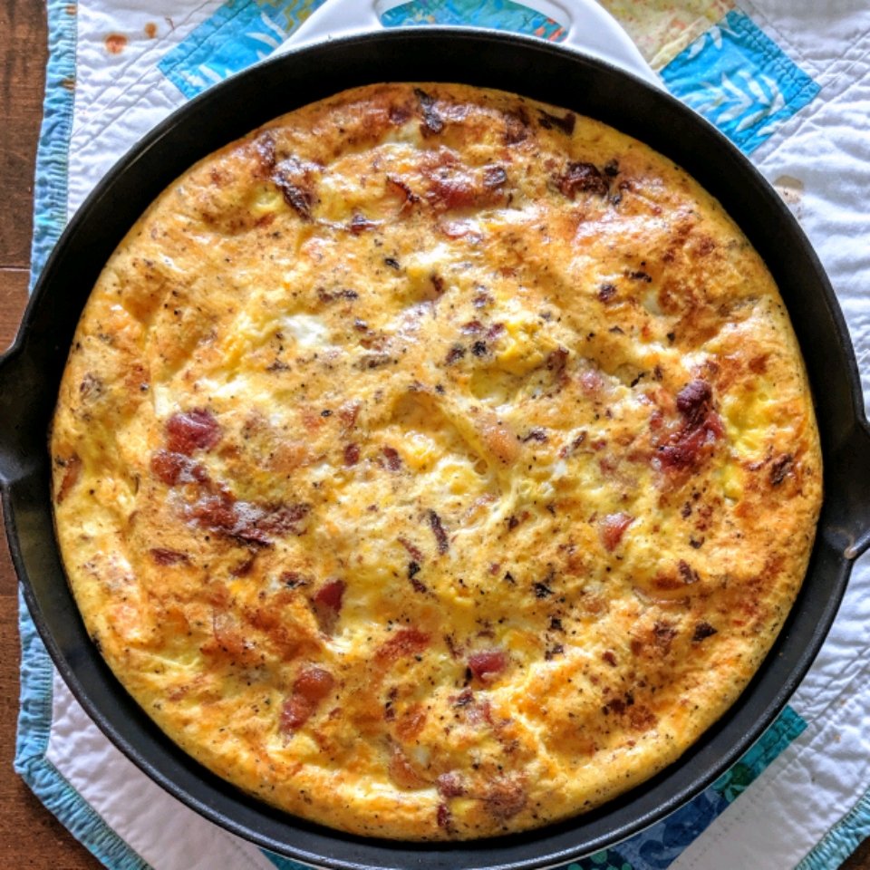 Breakfast Frittata with Eggs and Cheese