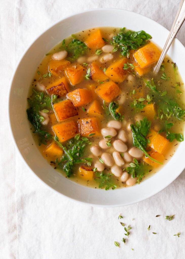 Butternut Squash Soup with beans