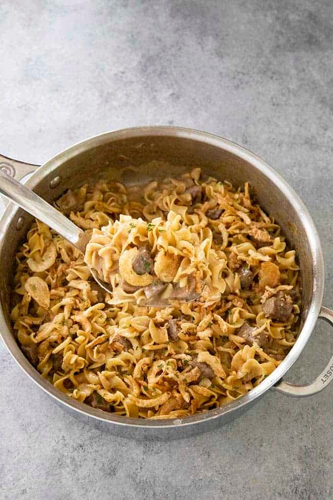 Creamy French Onion Beef and Noodles