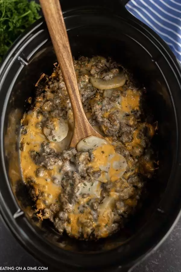 Crock pot Hamburger Potato Casserole Recipe