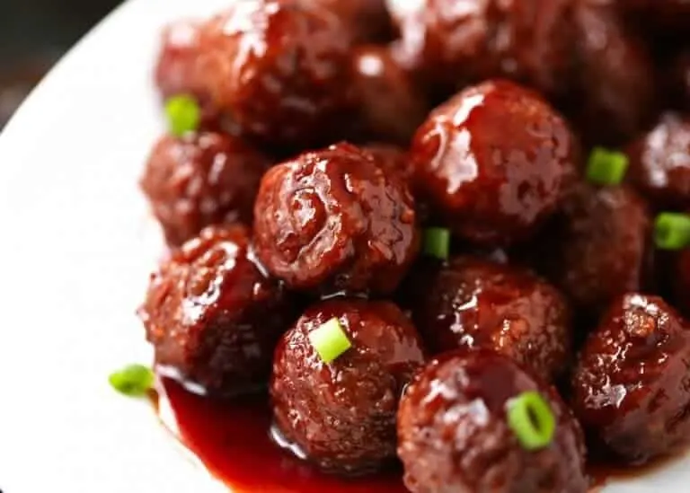 Crockpot BBQ Grape Jelly Meatballs