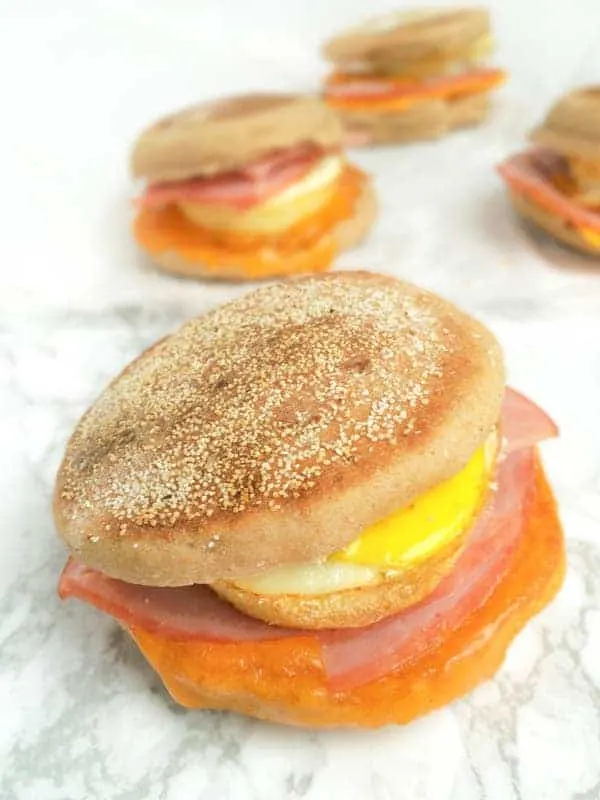 Ham, Egg and Cheese Breakfast Sandwich