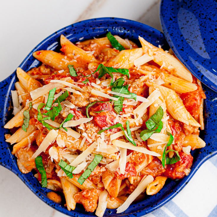 Penne with Sausage and Vodka Sauce