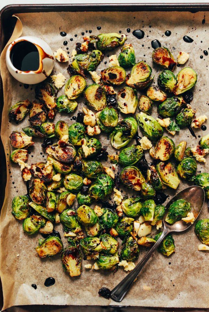 Roasted Brussels Sprouts with Balsamic Reduction