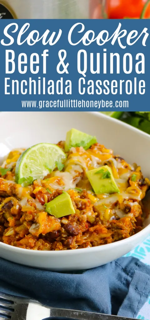 Slow Cooker Beef & Quinoa Enchilada Casserole