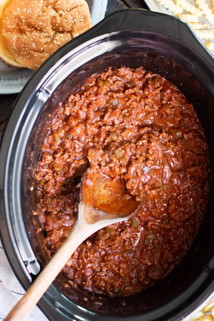 Slow Cooker Sloppy Joes with Ground Beef