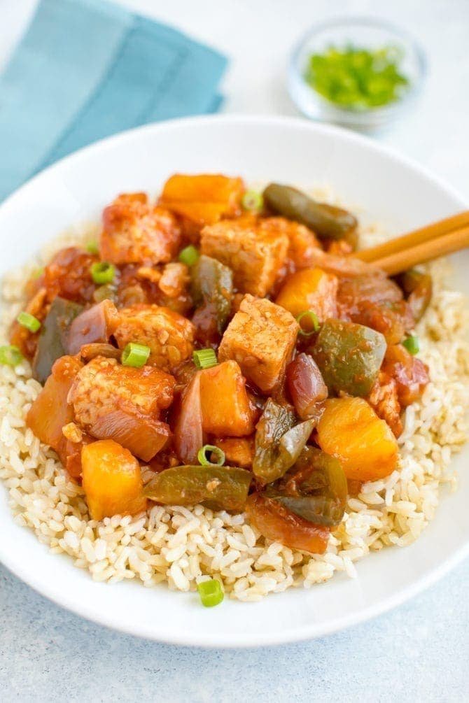 Slow Cooker Sweet and Sour Tempeh