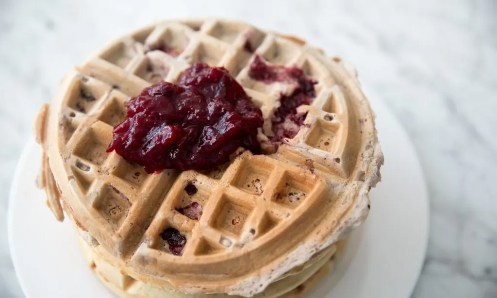 waffles and Cranberry Sauce