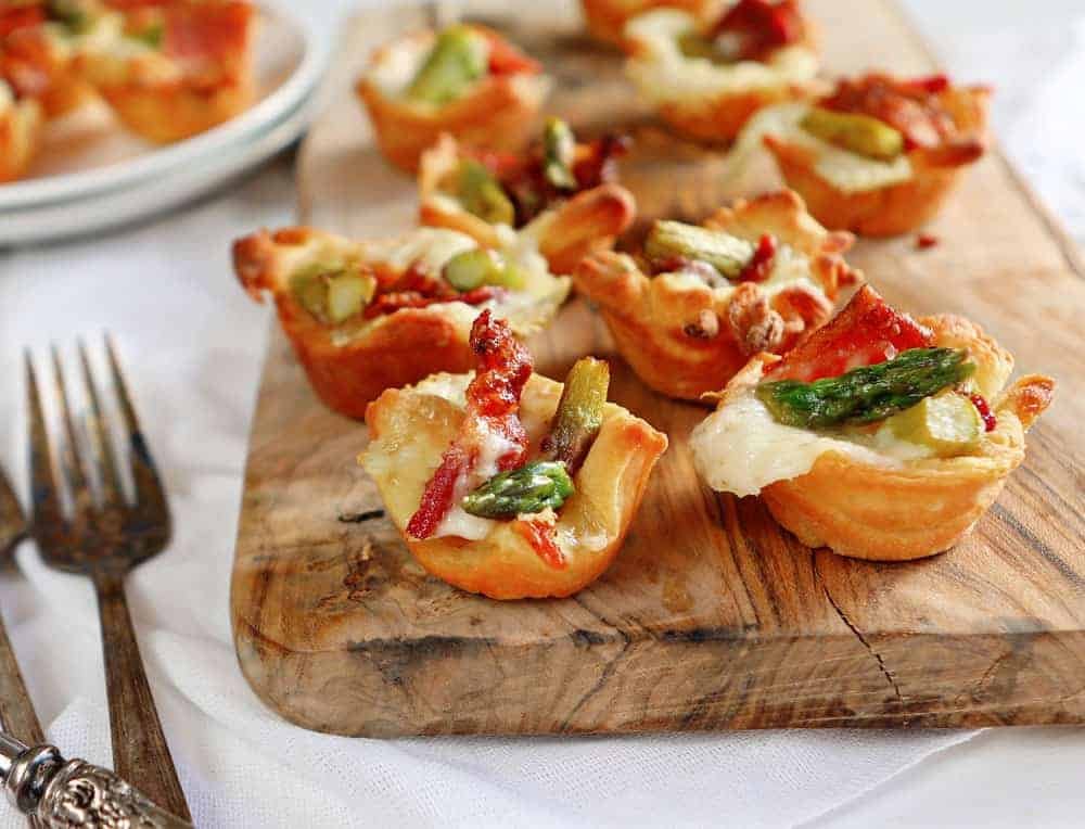 Brie Bites with Bacon and Asparagus