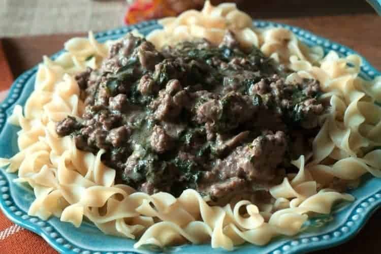 Crockpot Creamy Beef and Noodles