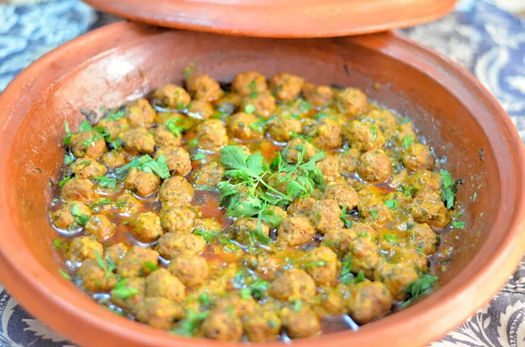 Moroccan Meatball Tagine with Lemon and Saffron Butter Sauce