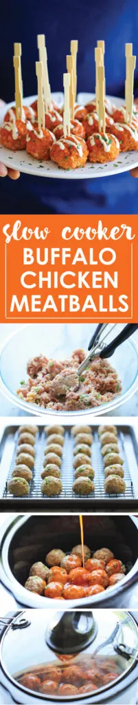 Slow Cooker Buffalo Chicken Meatballs