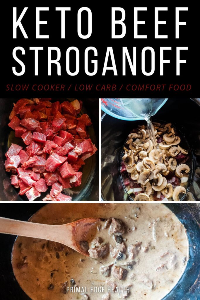 Slow Cooker Keto Beef Stroganoff with Mushrooms