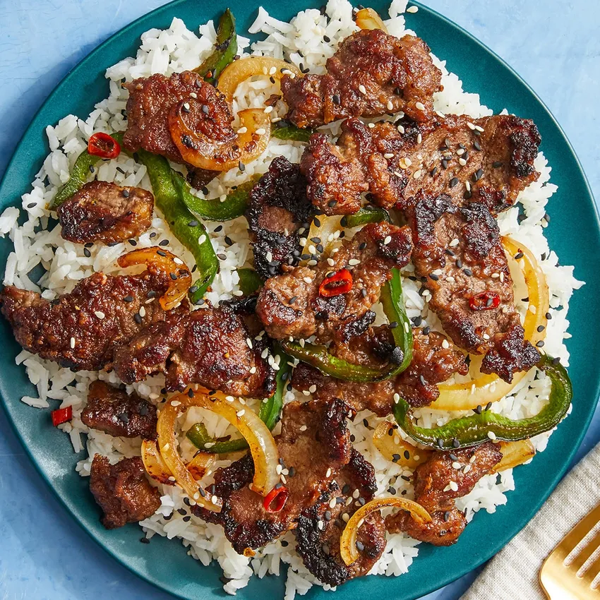 Spicy Pepper Beef with Jasmine Rice