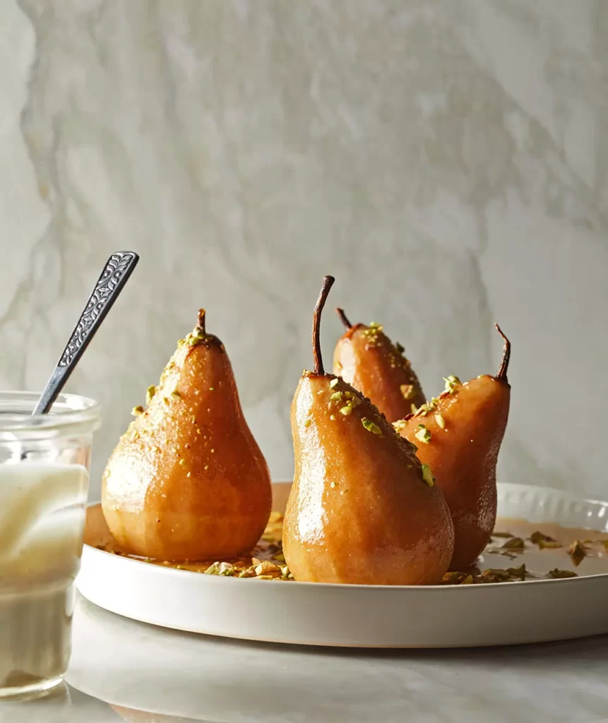 Cider-Poached Pears in the Slow Cooker