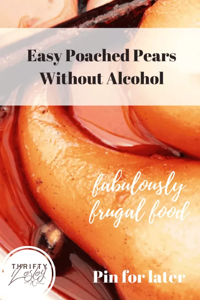 Easy Poached Pears, Without Alcohol