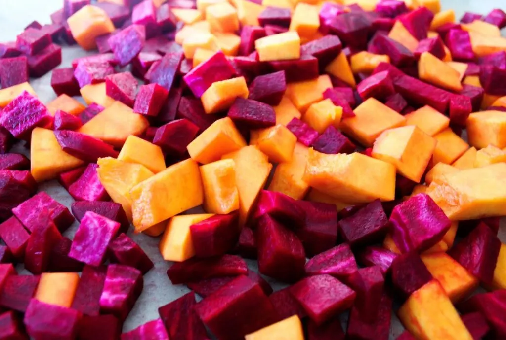 Sweet and Spicy Roasted Beets & Butterkin Squash