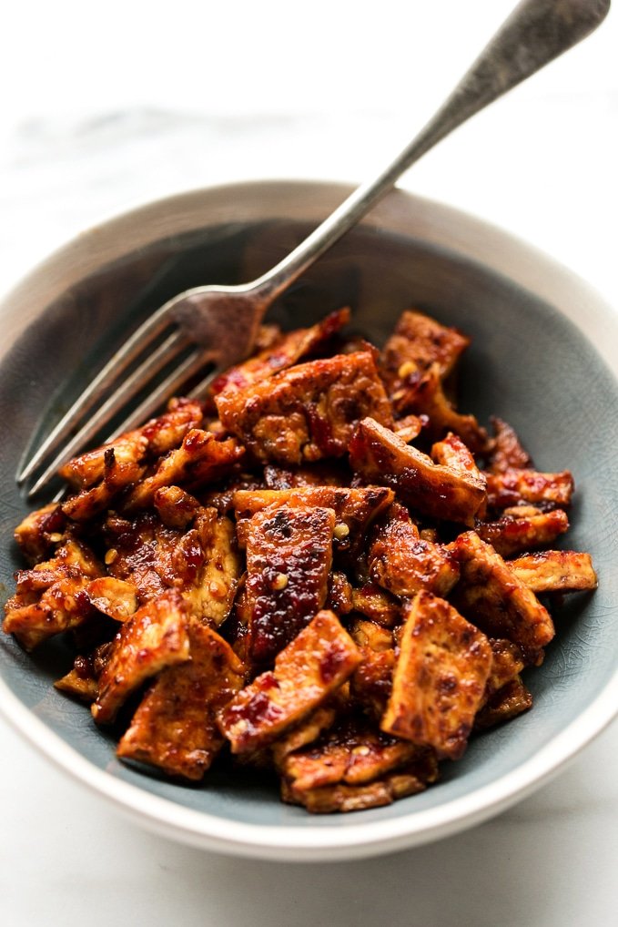 5-Ingredient Spicy Chile-Garlic Tofu
