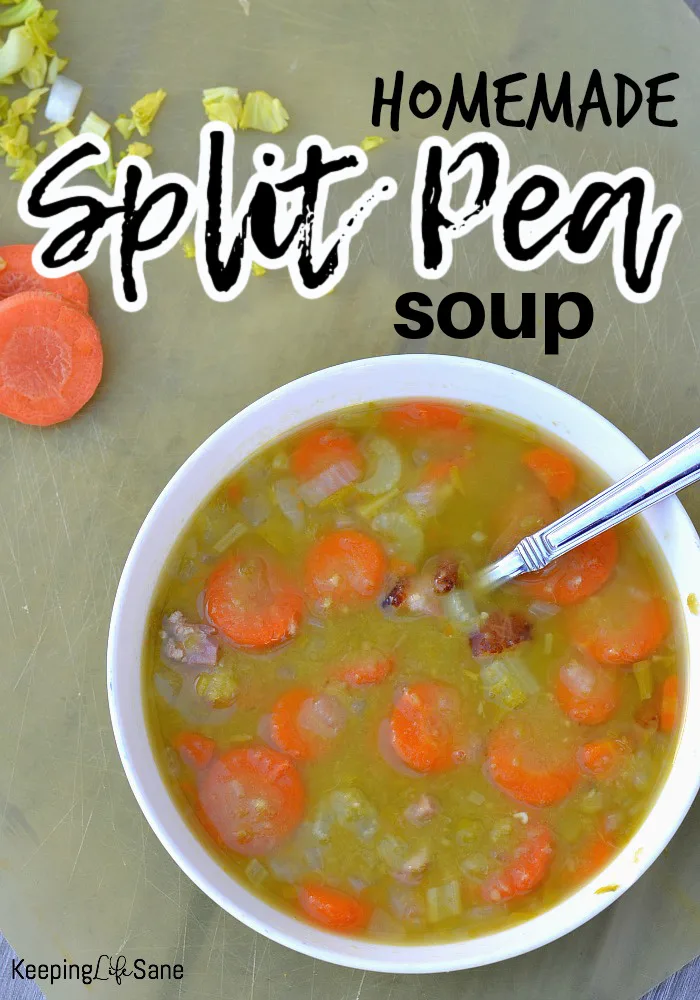 6 Ingredient Homemade Split Pea Soup