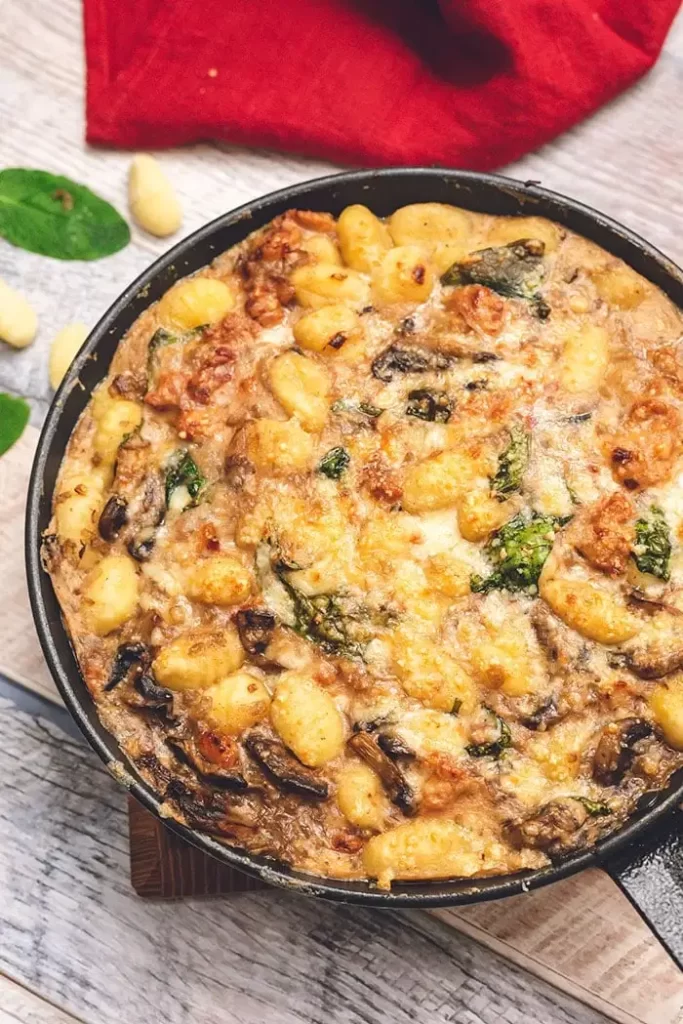 Baked Gnocchi with Sausage and Spinach