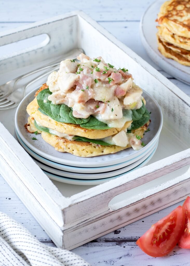 Chicken and Bacon Pancake Stacks